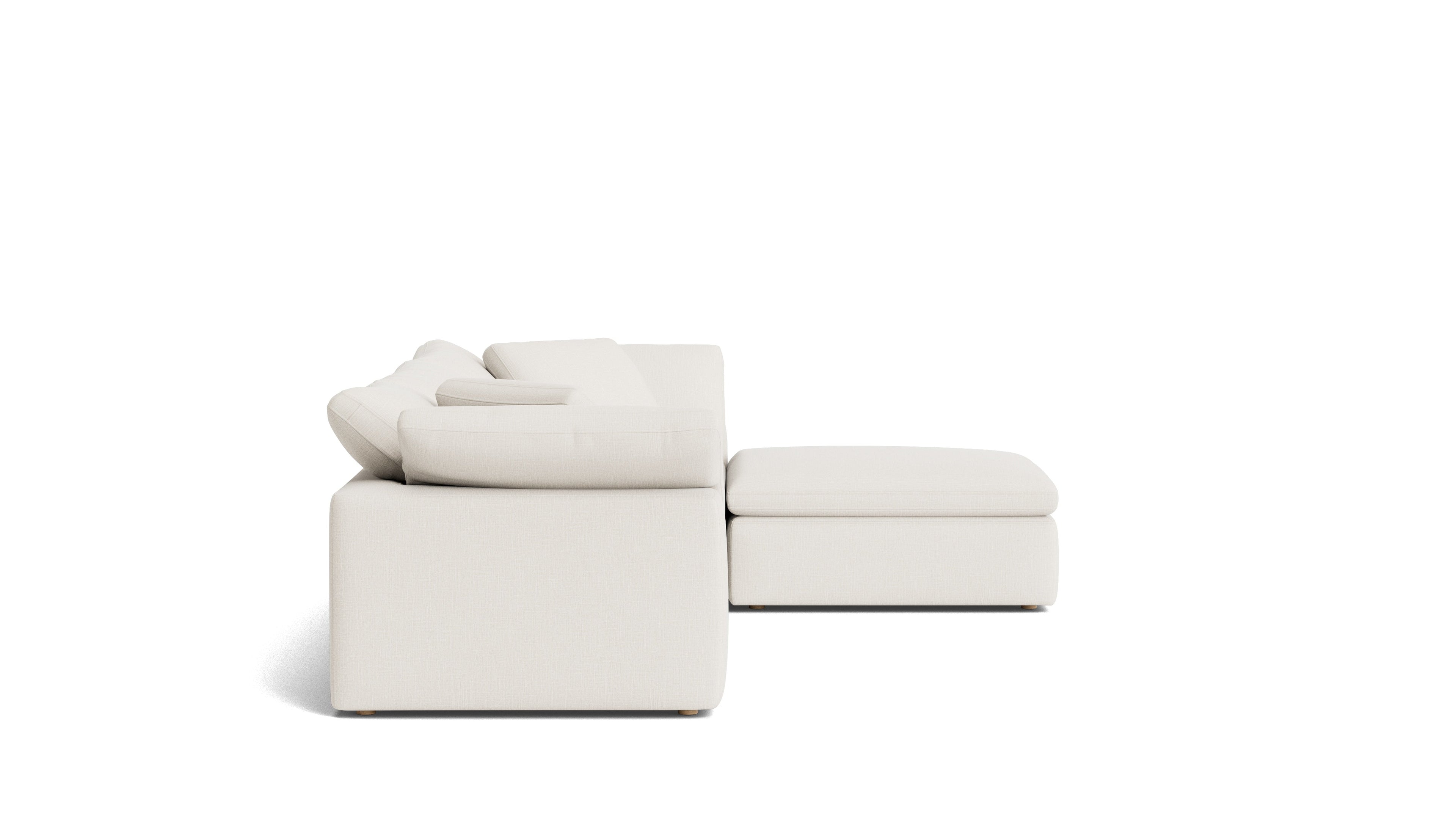 Canapé d'angle modulaire 4 pièces Movie Night™, grand modèle, lin crème