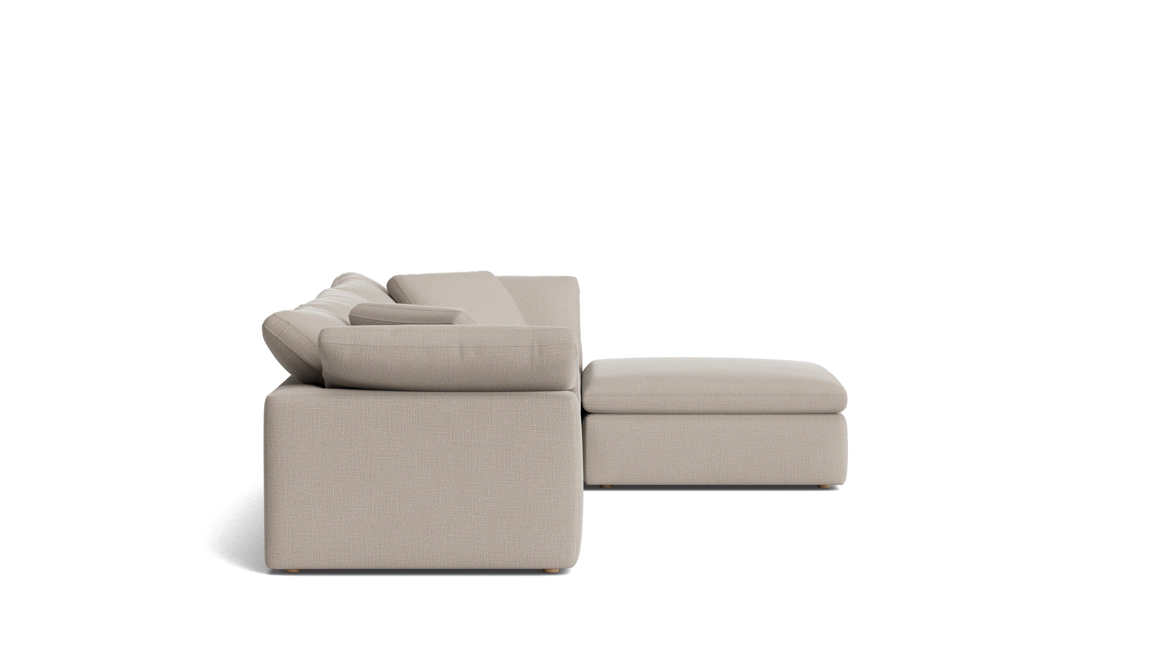 Canapé d'angle modulaire 4 pièces Movie Night™, grand modèle, couleur galet clair