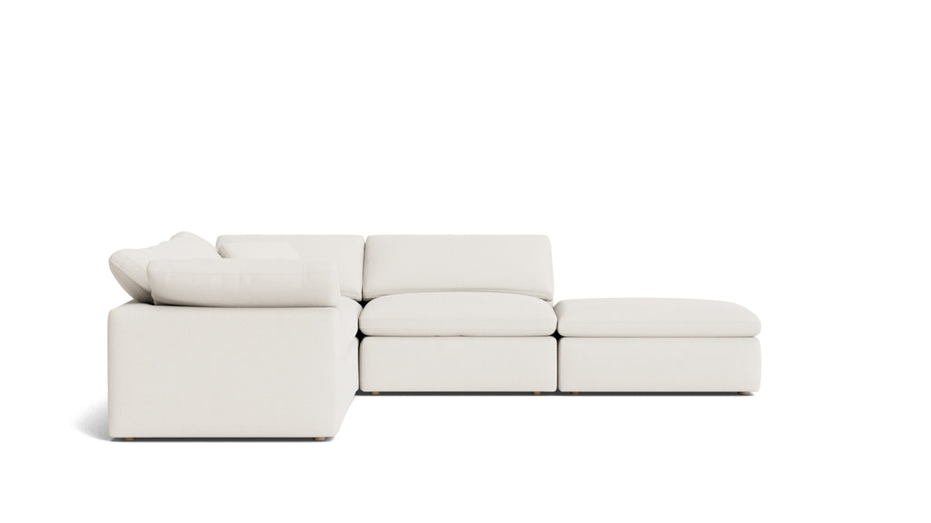 Canapé d'angle modulaire 5 pièces Movie Night™, standard, lin crème