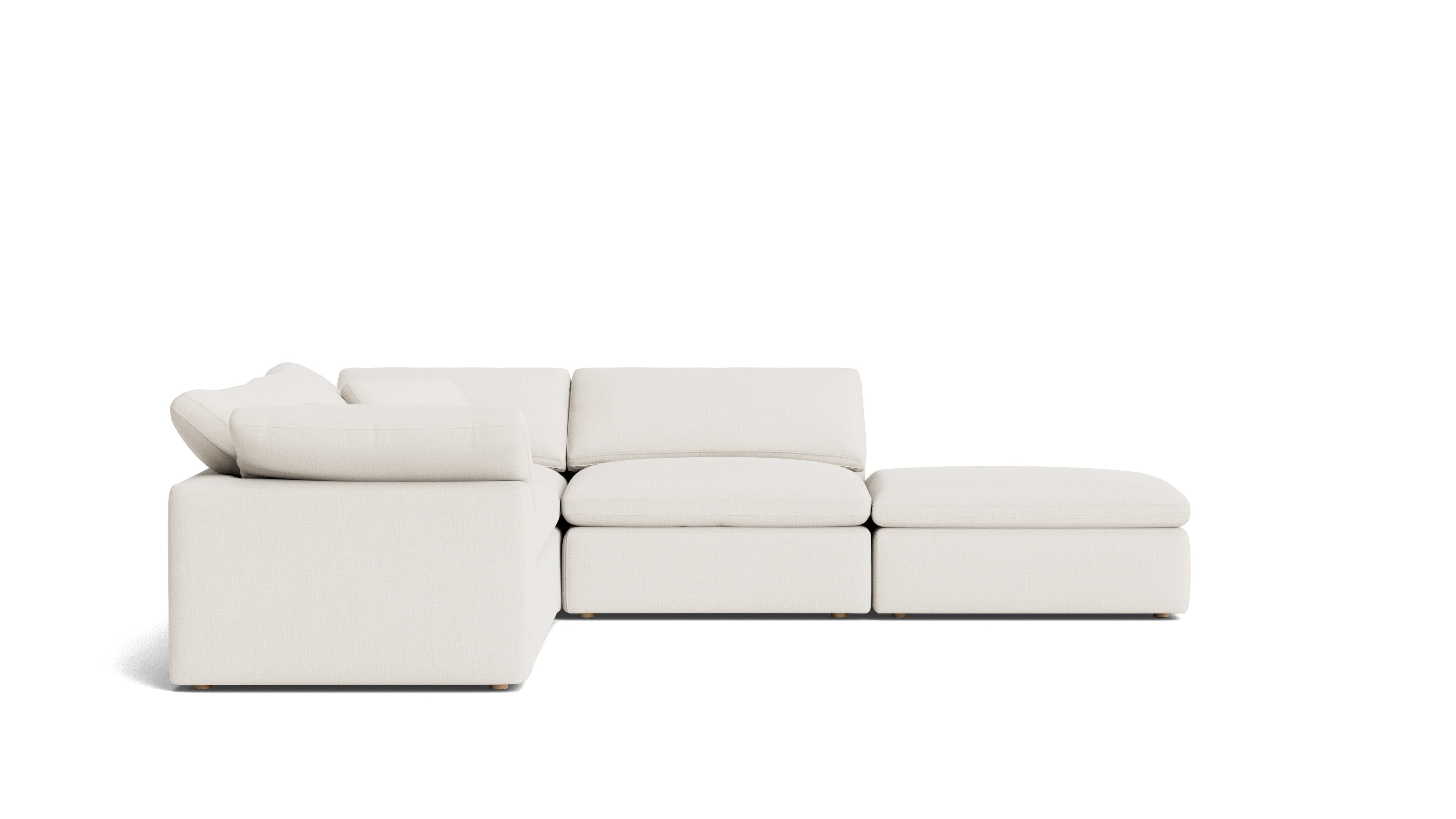 Canapé d'angle modulaire 5 pièces Movie Night™, standard, lin crème