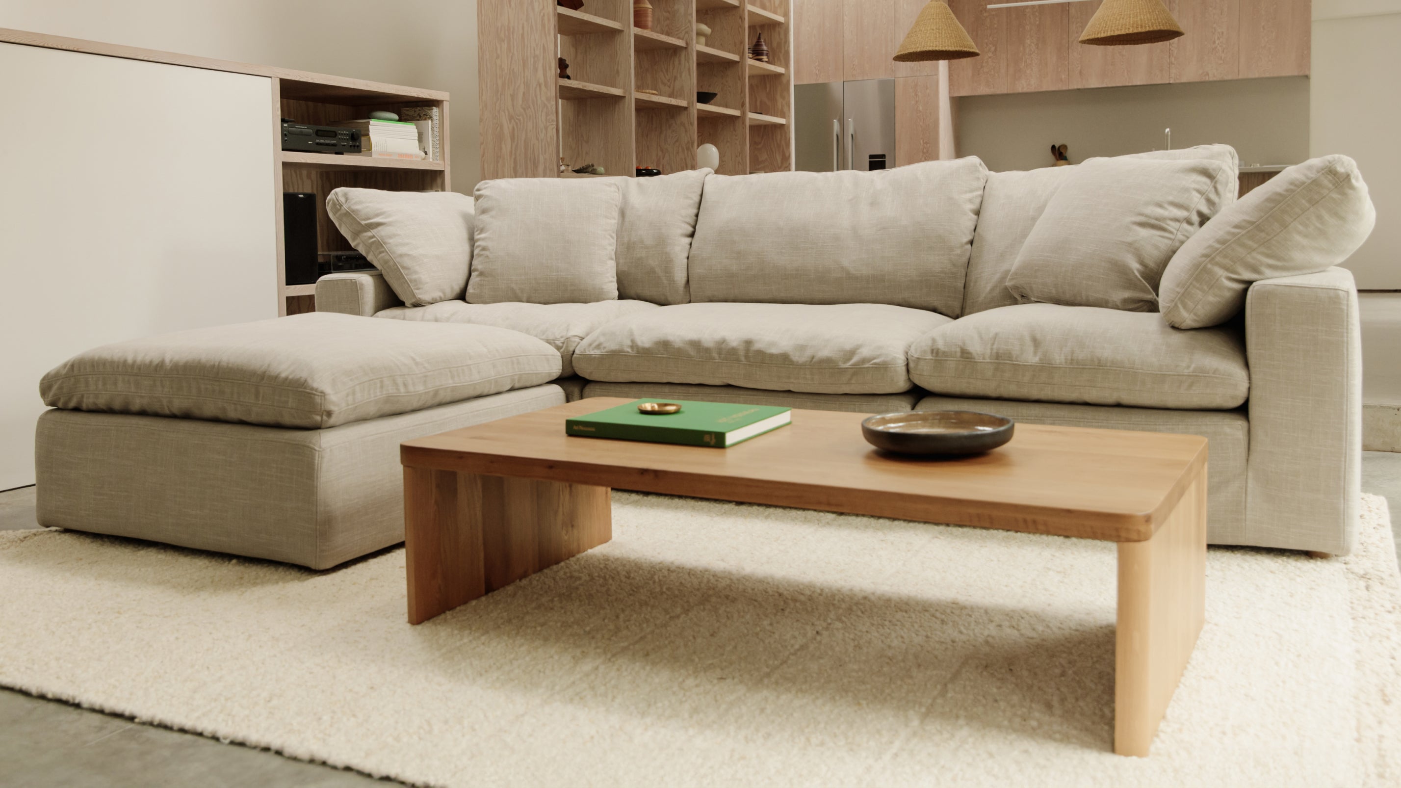 Canapé d'angle modulaire 4 pièces Movie Night™, Standard, Gris clair