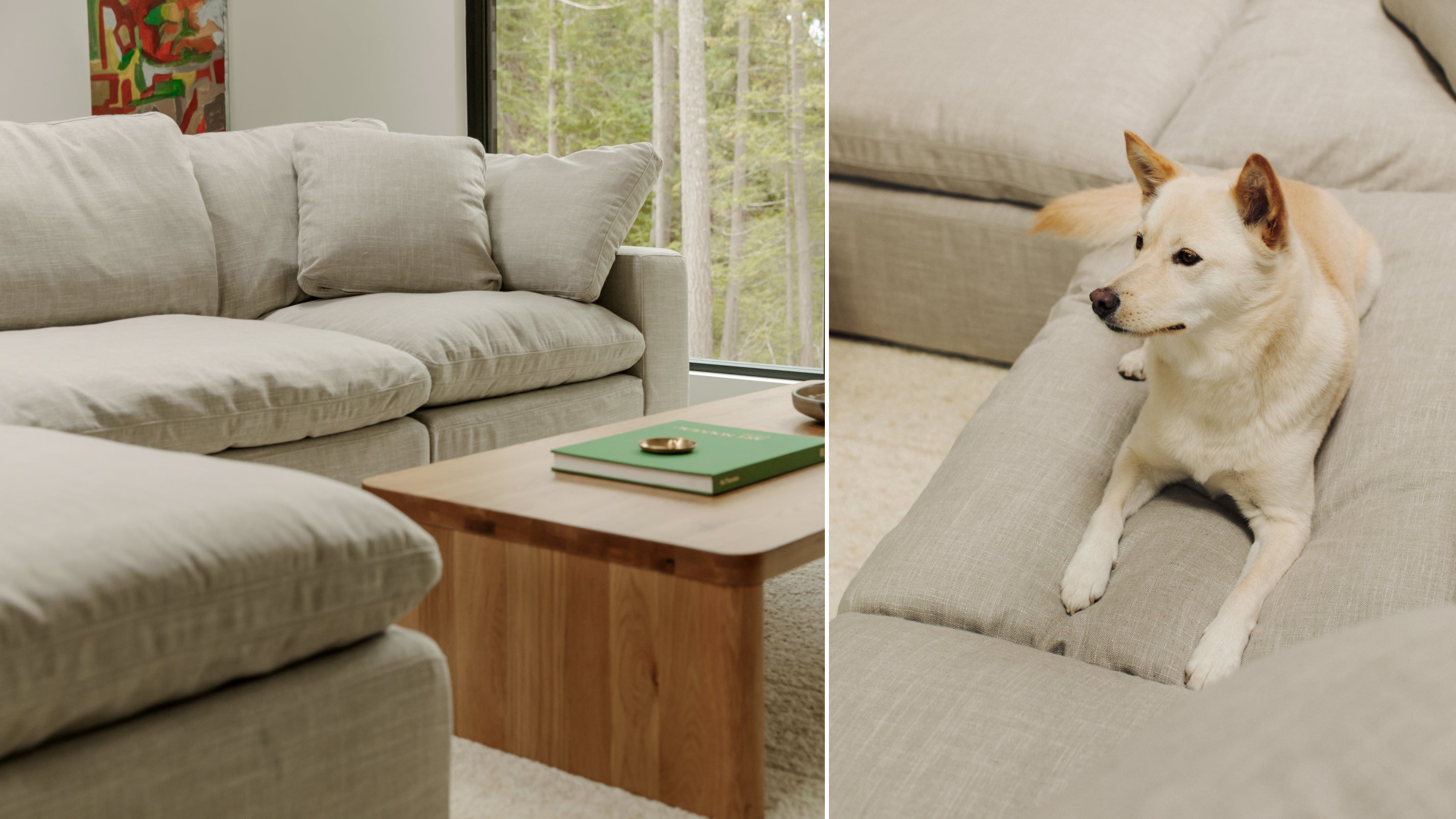 Canapé d'angle modulaire 4 pièces Movie Night™, Standard, Gris clair