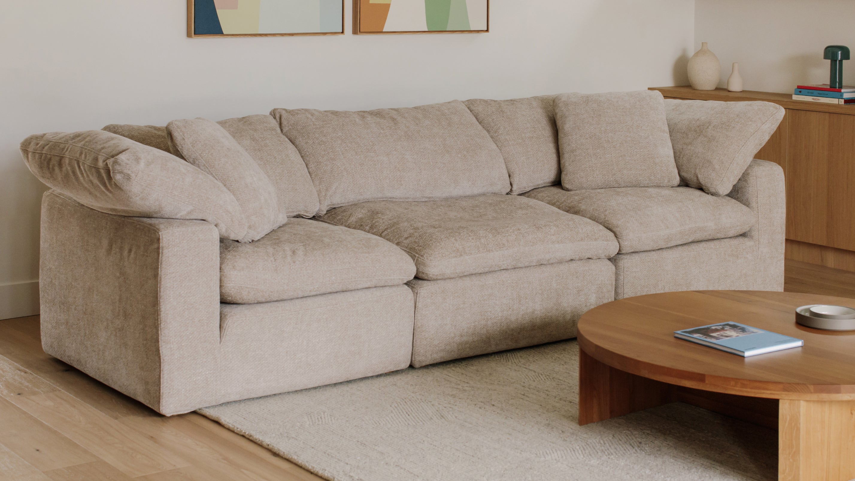 Canapé modulable 3 pièces Movie Night™, Standard, Champagne