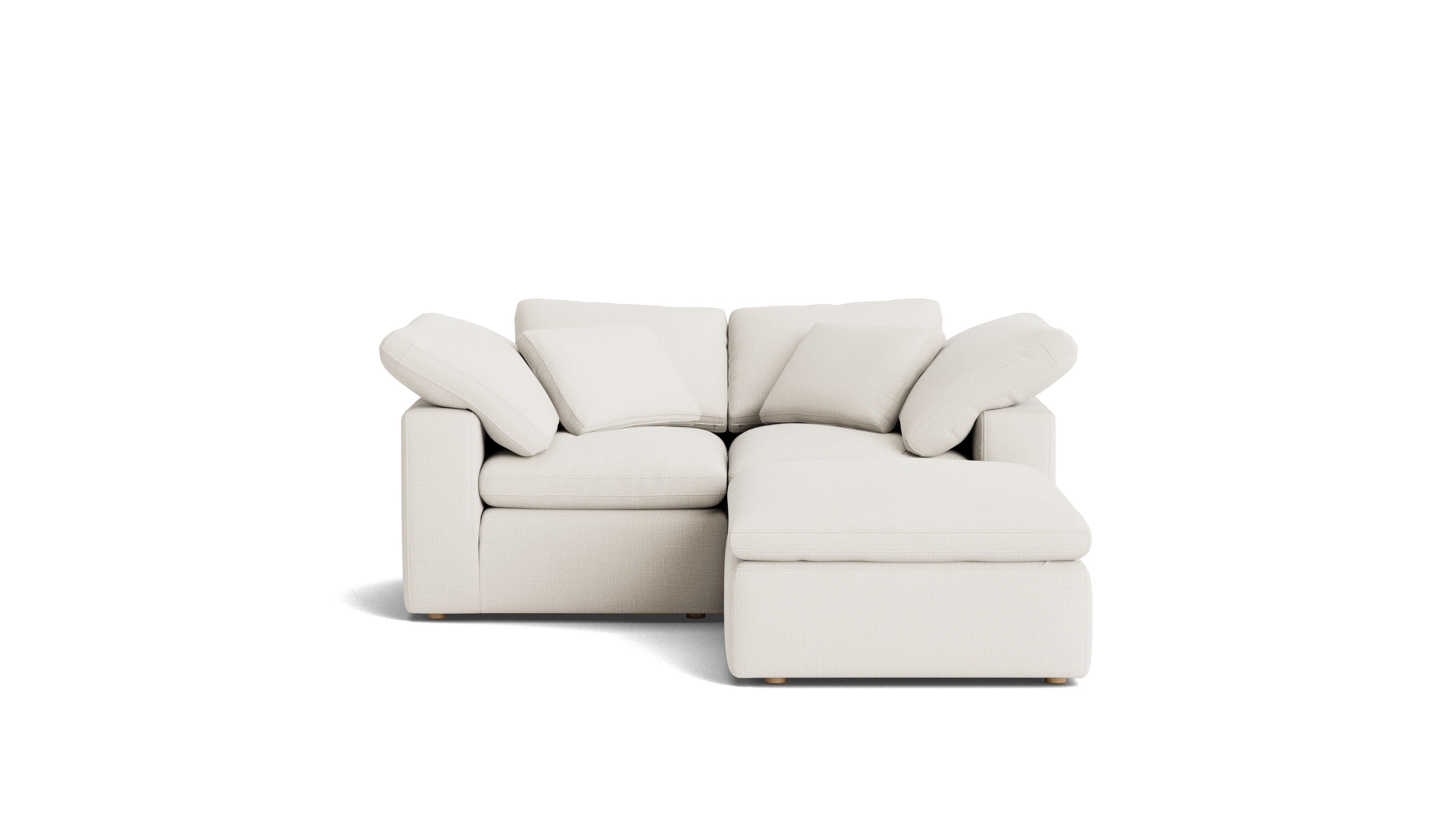 Canapé d'angle modulaire 3 pièces Movie Night™, standard, lin crème