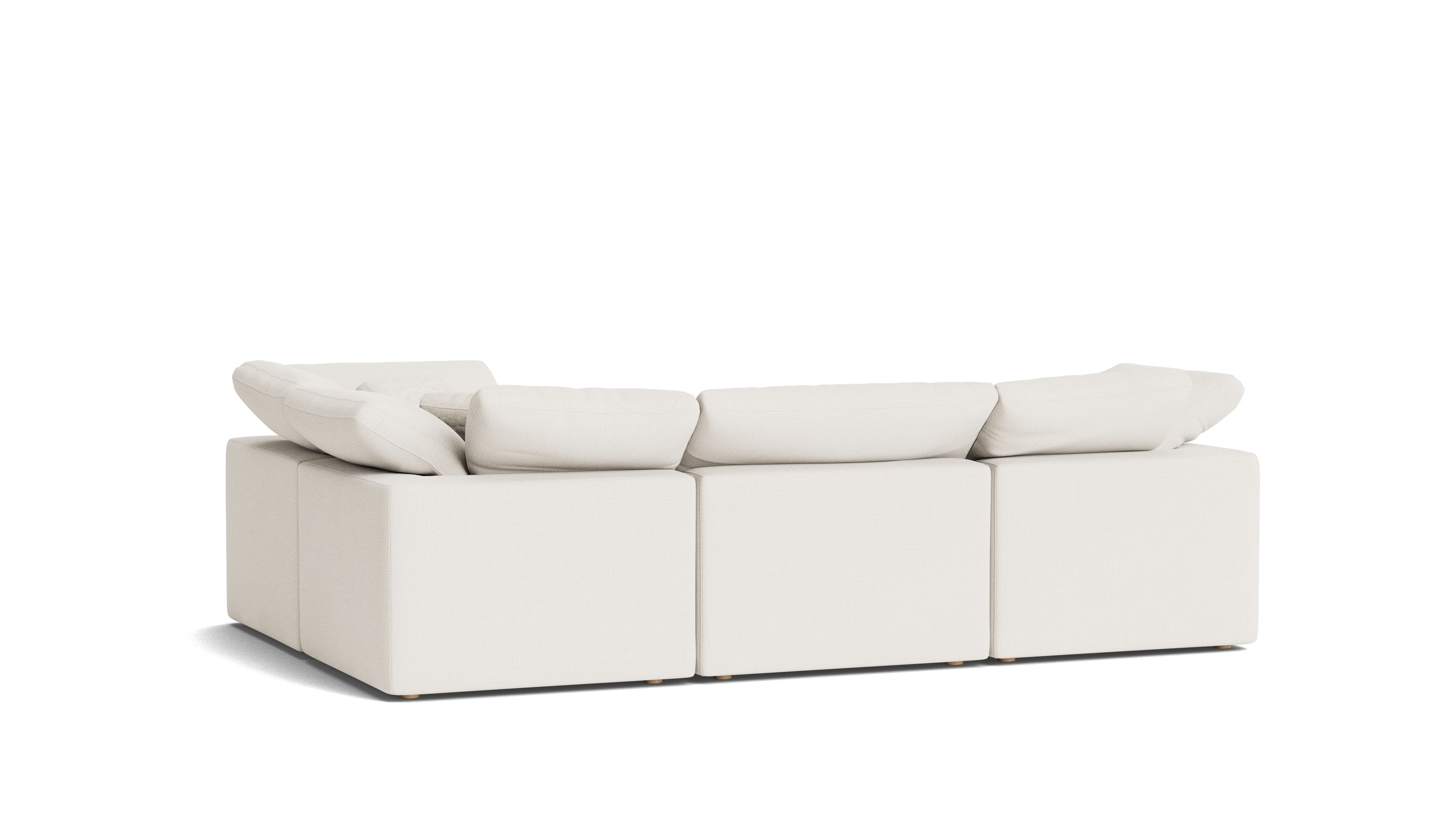 Canapé d'angle modulaire 4 pièces Movie Night™ fermé, standard, lin crème