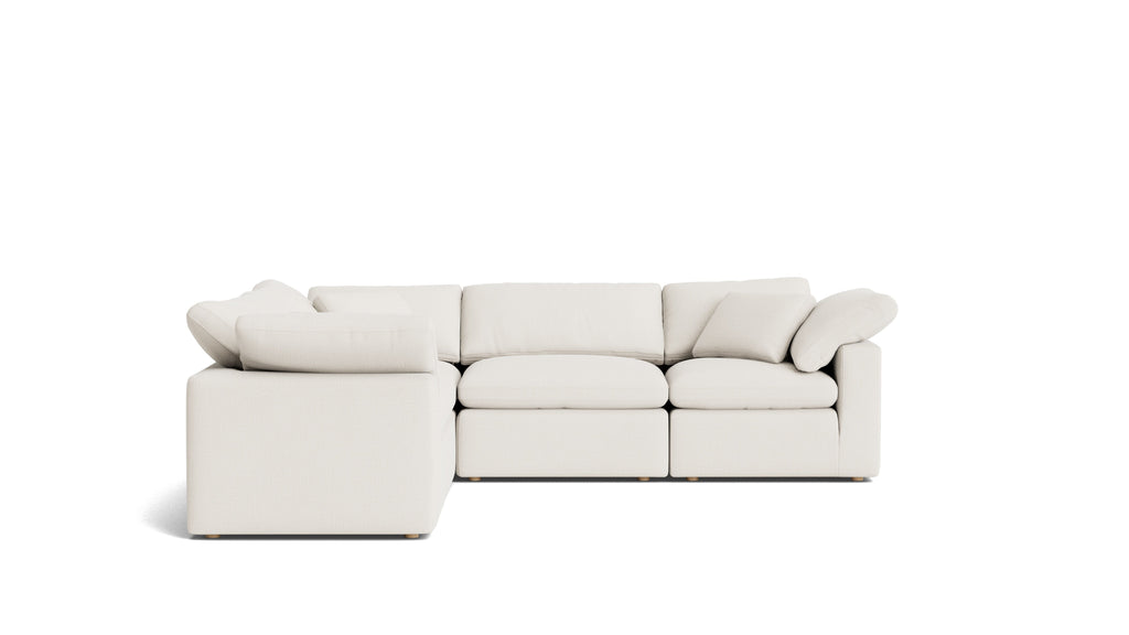 Canapé d'angle modulaire 5 pièces Movie Night™ fermé, standard, lin crème