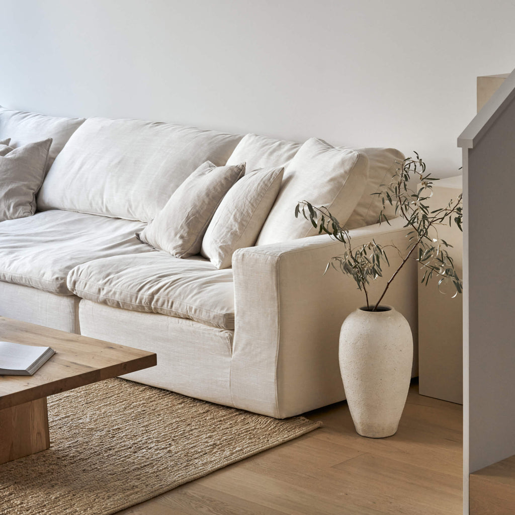 Canapé d'angle modulaire 5 pièces Movie Night™ fermé, standard, lin crème