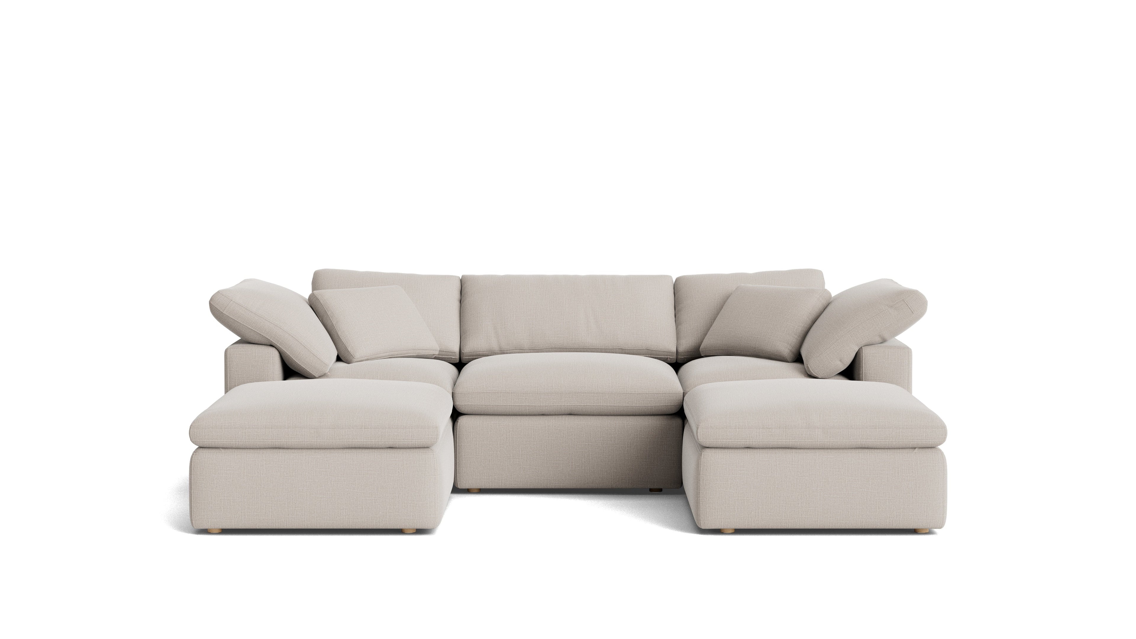 Canapé d'angle modulaire en U 5 pièces Movie Night™, standard, couleur argile