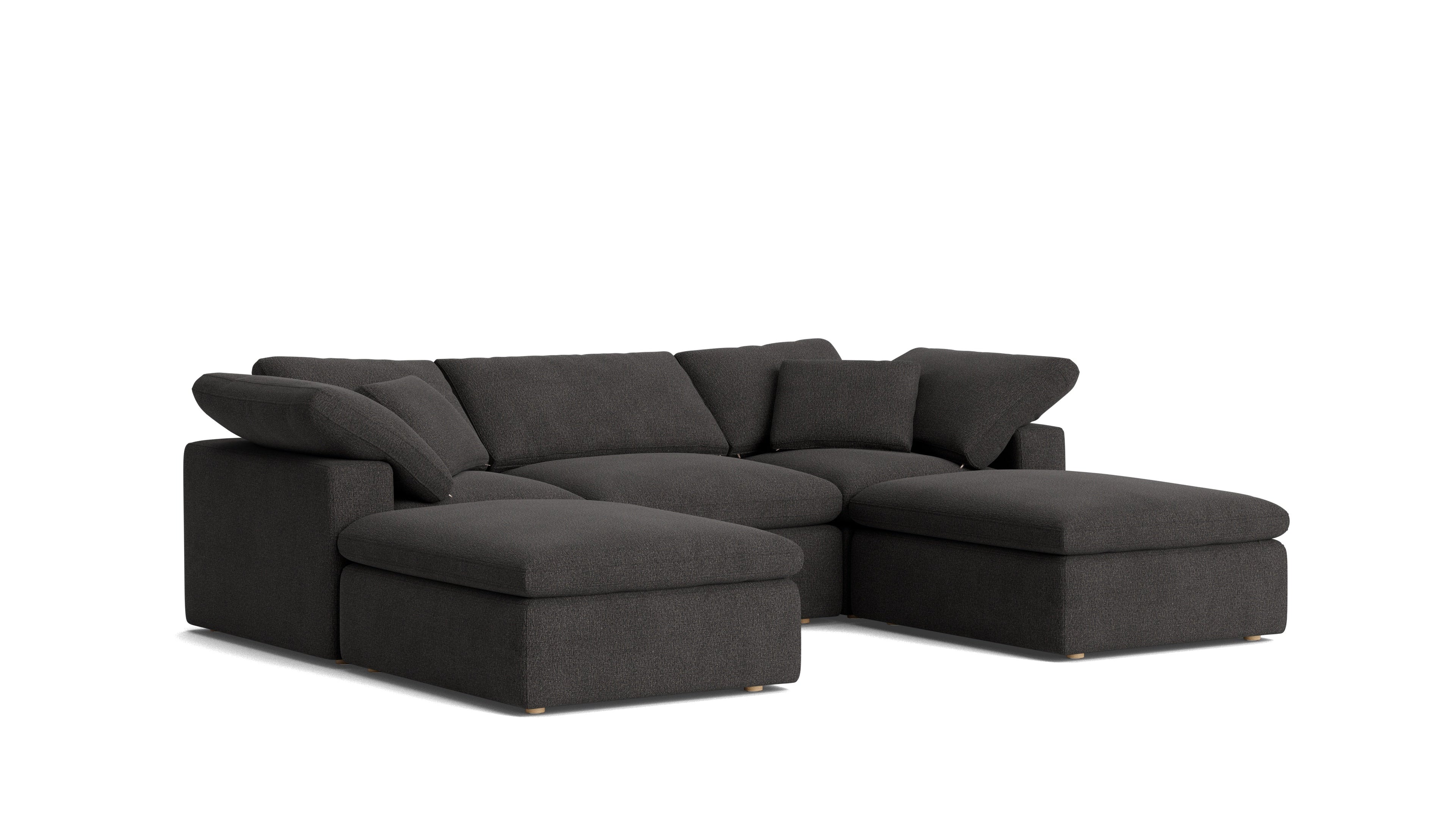 Canapé d'angle modulaire en U 5 pièces Movie Night™, Standard, Dark Shadow