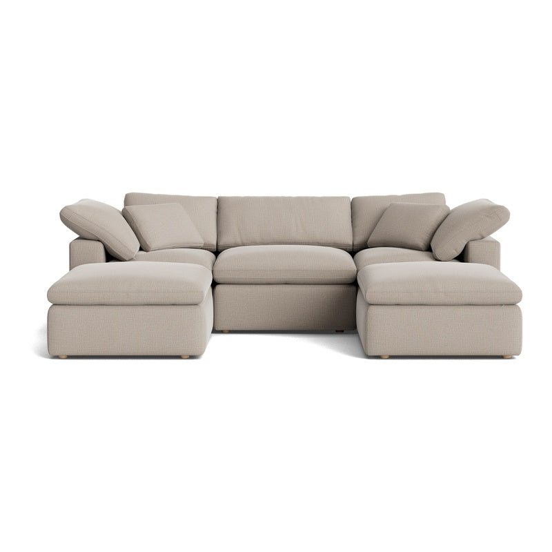 Canapé d'angle modulaire en U 5 pièces Movie Night™, Standard, Gris clair