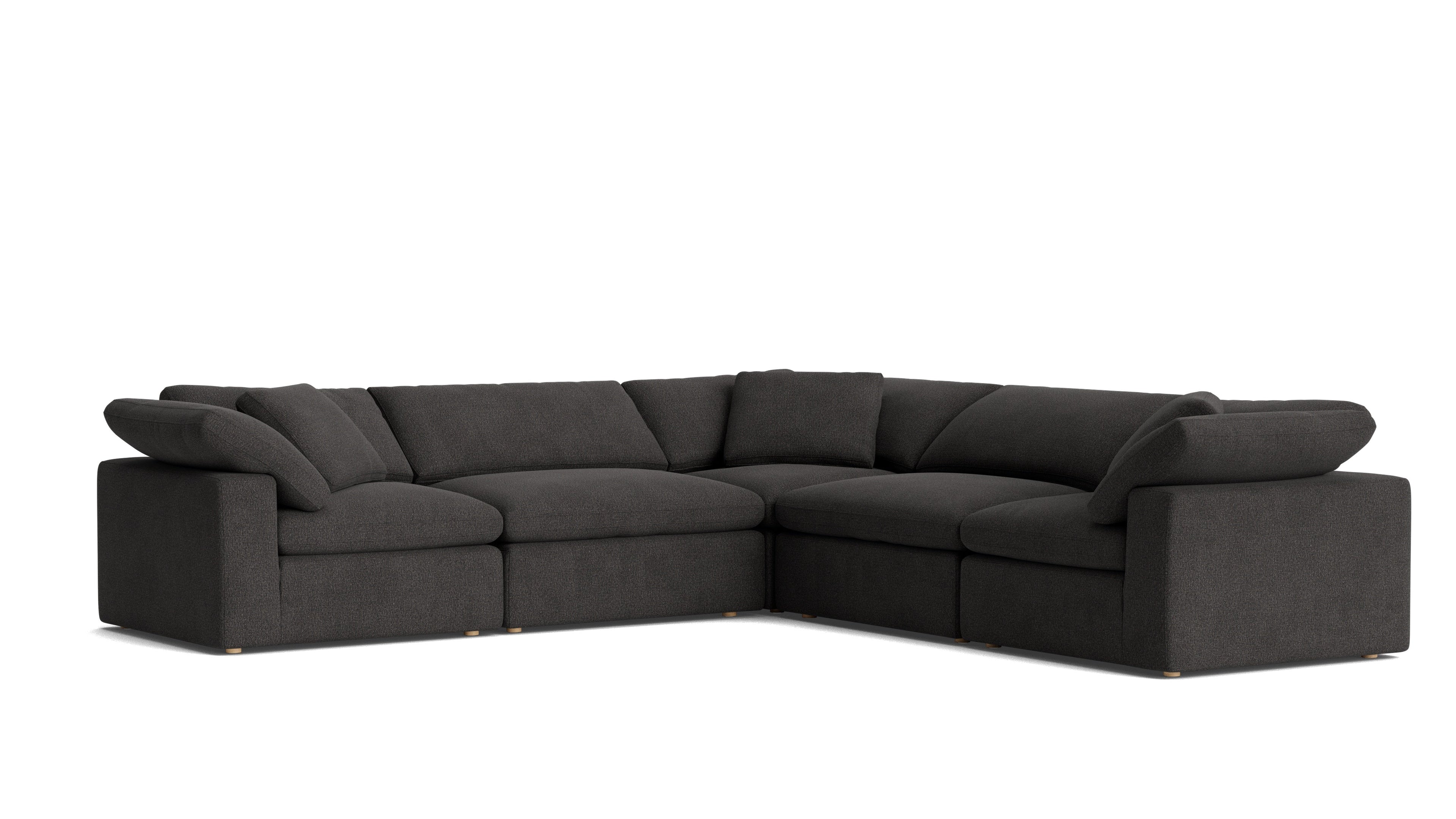 Canapé d'angle modulaire 5 pièces Movie Night™ fermé, grand, Dark Shadow