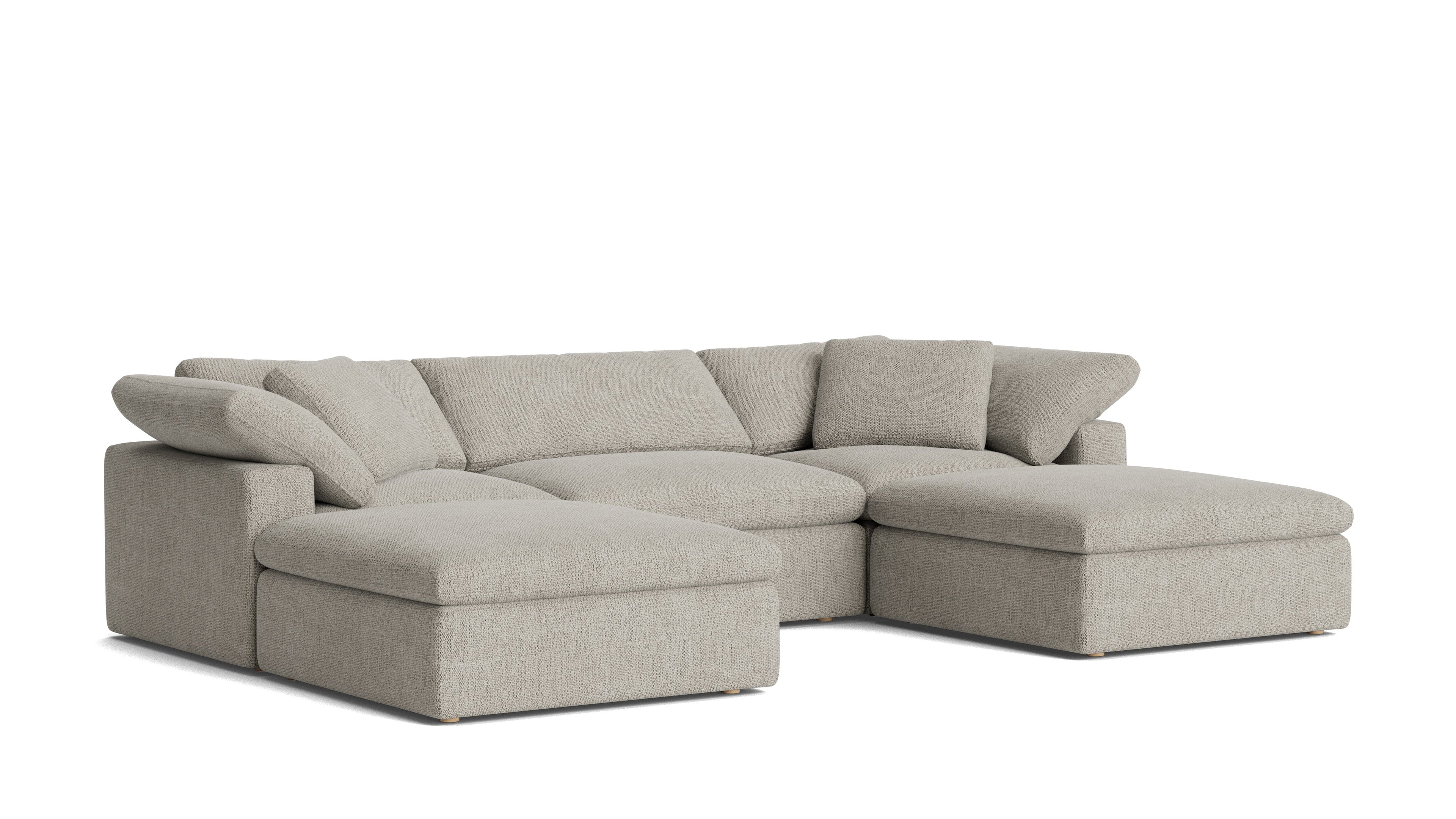 Canapé d'angle modulaire en forme de U 5 pièces Movie Night™, grand modèle, couleur avoine