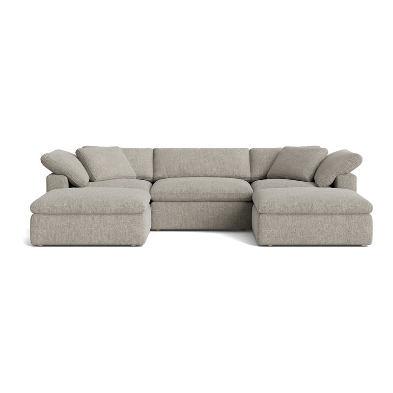 Canapé d'angle modulaire en forme de U 5 pièces Movie Night™, grand modèle, couleur avoine