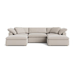 Canapé d'angle modulaire en U 5 pièces Movie Night™, grand modèle, couleur argile