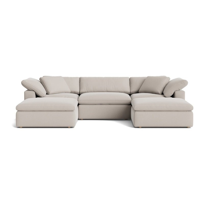 Canapé d'angle modulaire en U 5 pièces Movie Night™, grand modèle, couleur argile