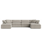 Canapé d'angle modulaire en forme de U 6 pièces Movie Night™, grand modèle, couleur avoine