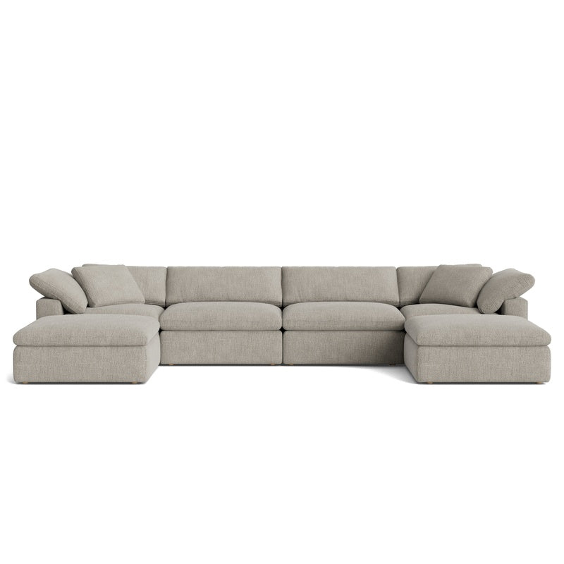 Canapé d'angle modulaire en forme de U 6 pièces Movie Night™, grand modèle, couleur avoine