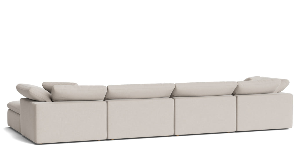 Canapé d'angle modulaire en forme de U 6 pièces Movie Night™, grand modèle, couleur argile