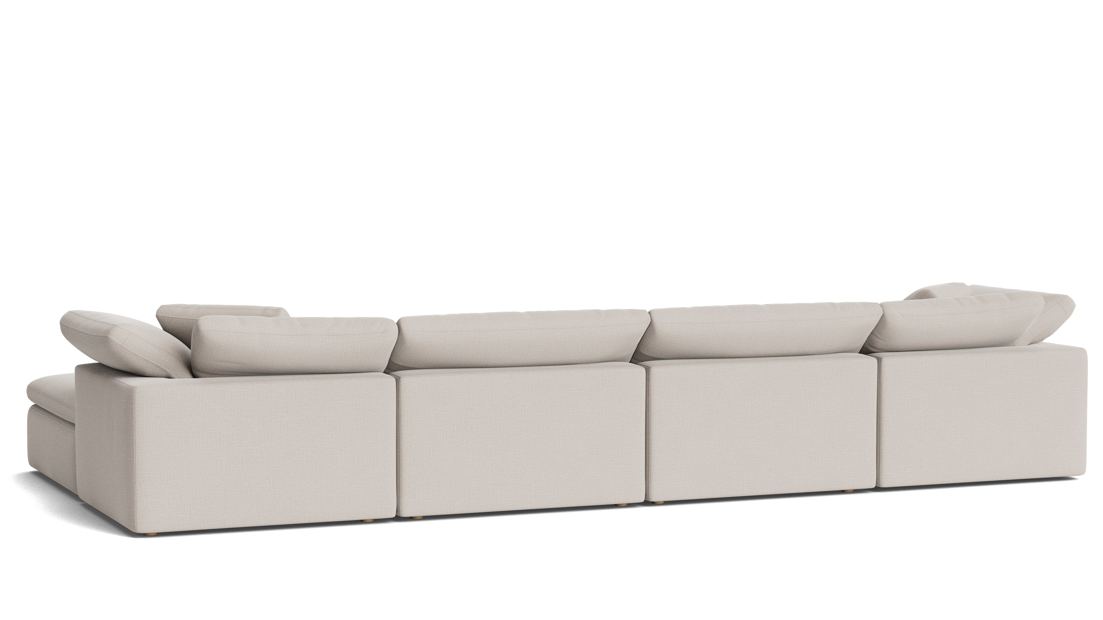 Canapé d'angle modulaire en forme de U 6 pièces Movie Night™, grand modèle, couleur argile