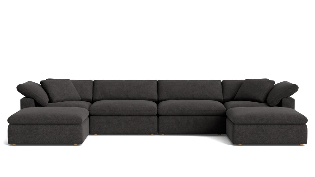 Canapé d'angle modulaire en U 6 pièces Movie Night™, grand modèle, couleur Dark Shadow