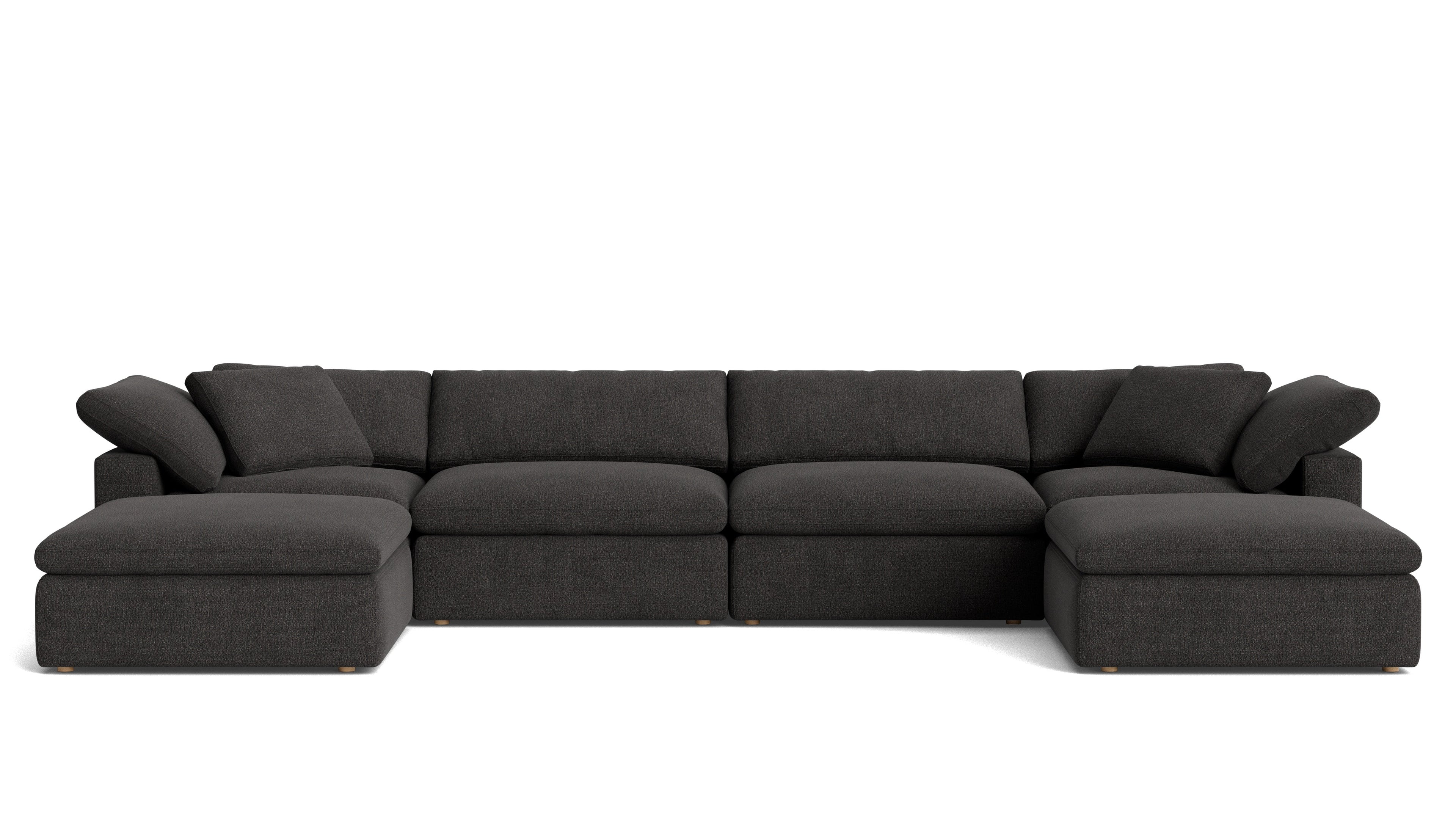 Canapé d'angle modulaire en U 6 pièces Movie Night™, grand modèle, couleur Dark Shadow