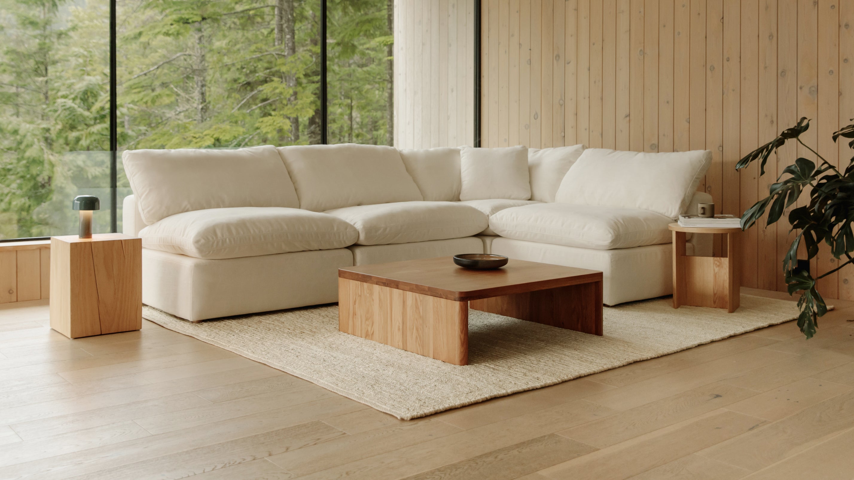 Canapé d'angle modulaire 4 pièces Movie Night™ ouvert, standard, champagne