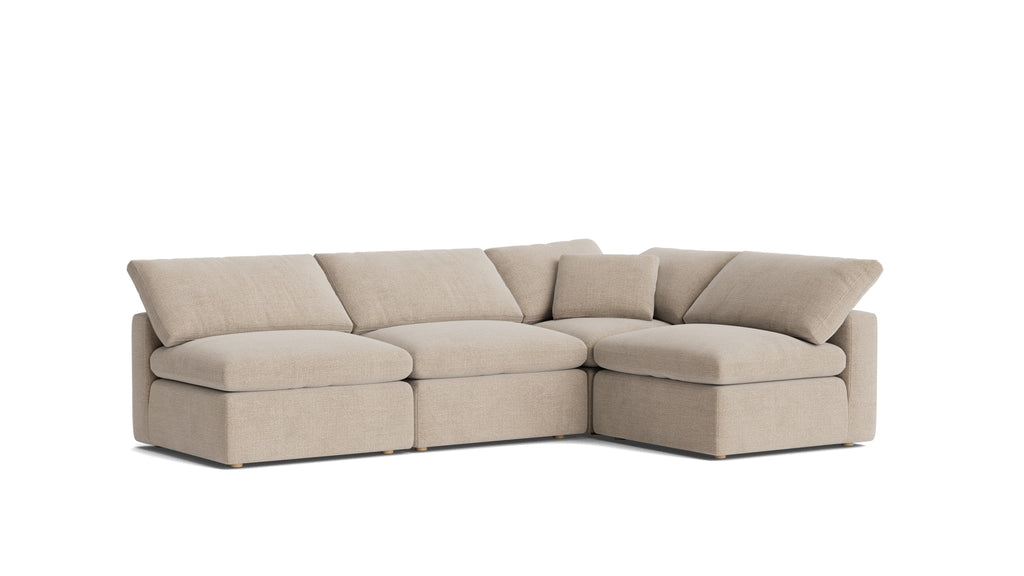 Canapé d'angle modulaire 4 pièces Movie Night™ ouvert, standard, champagne