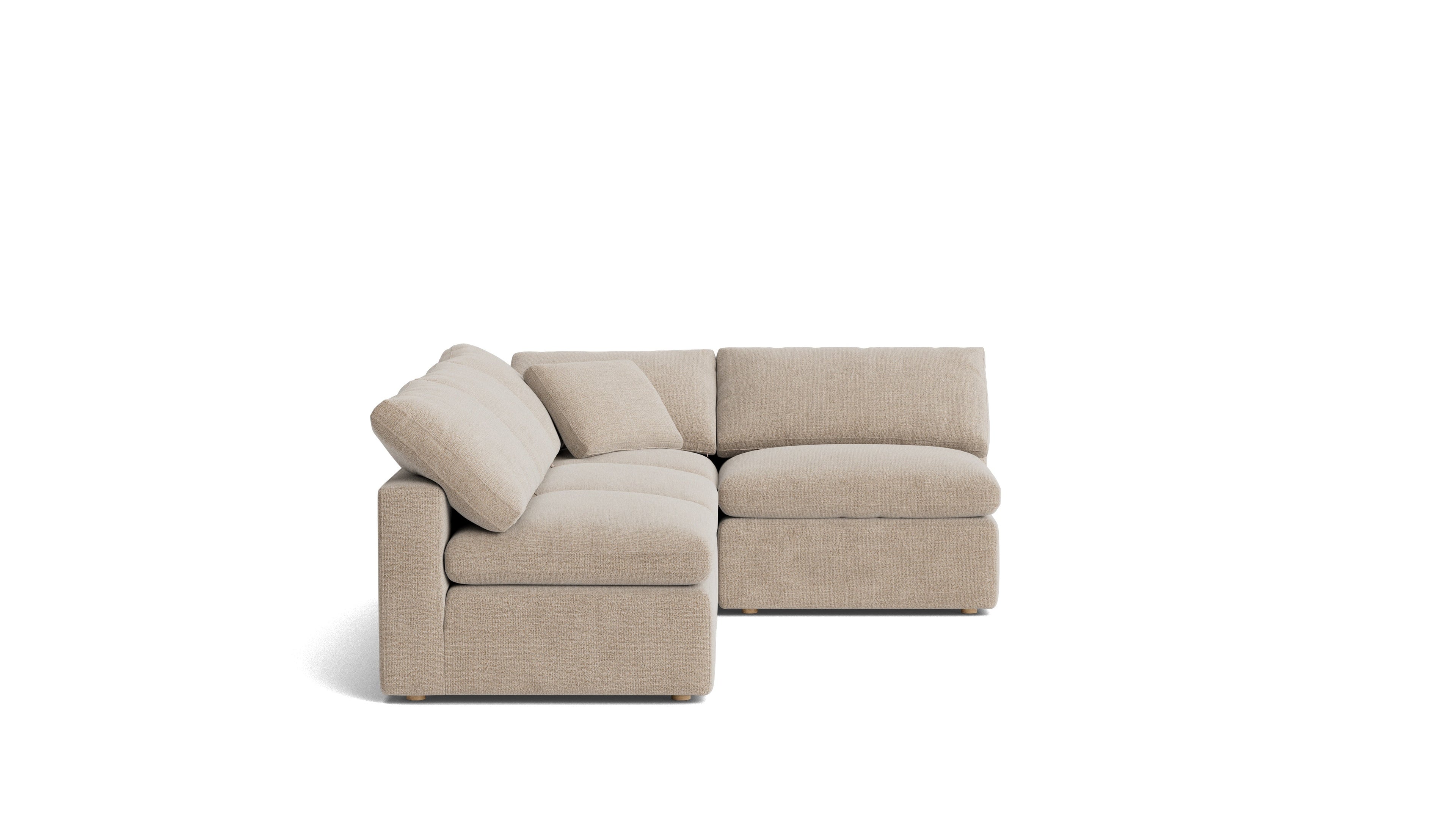 Canapé d'angle modulaire 4 pièces Movie Night™ ouvert, standard, champagne