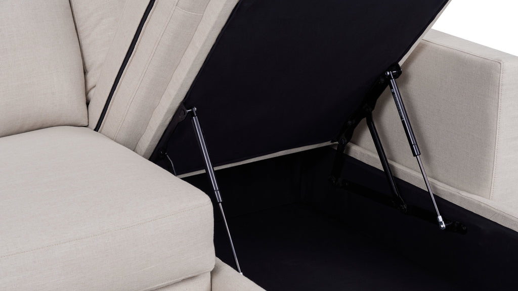 Canapé-lit d'angle Sleep Over (gauche ou droite), grand format, couleur argile