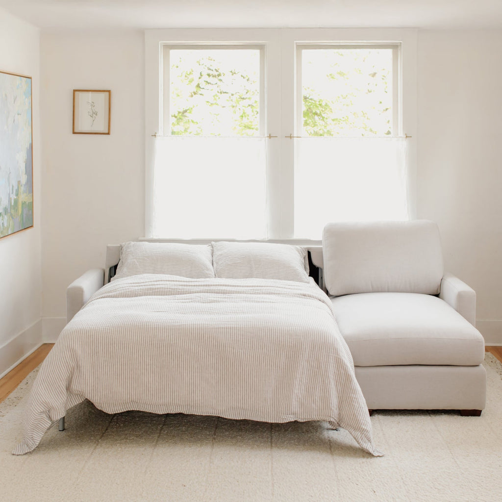 Canapé-lit d'angle Sleep Over (gauche ou droite), grand format, couleur argile