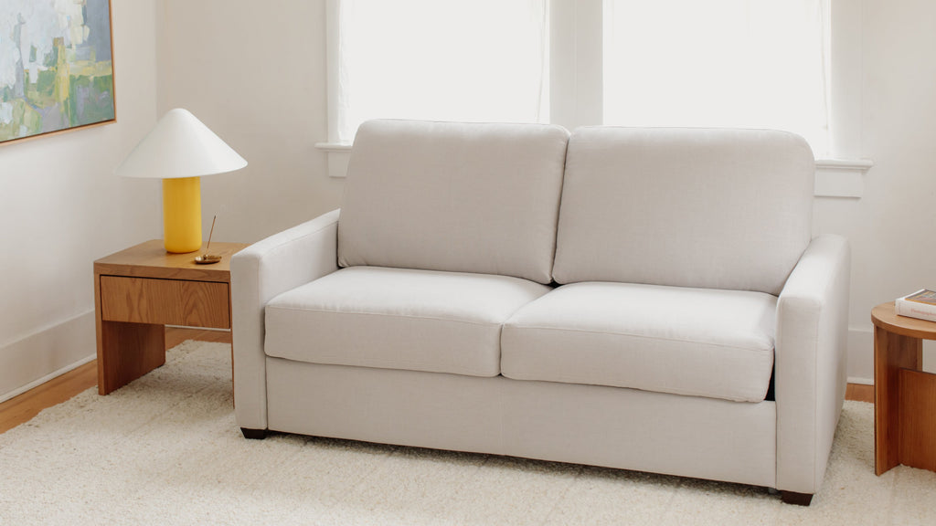 Canapé-lit pour une nuitée, grand, couleur argile