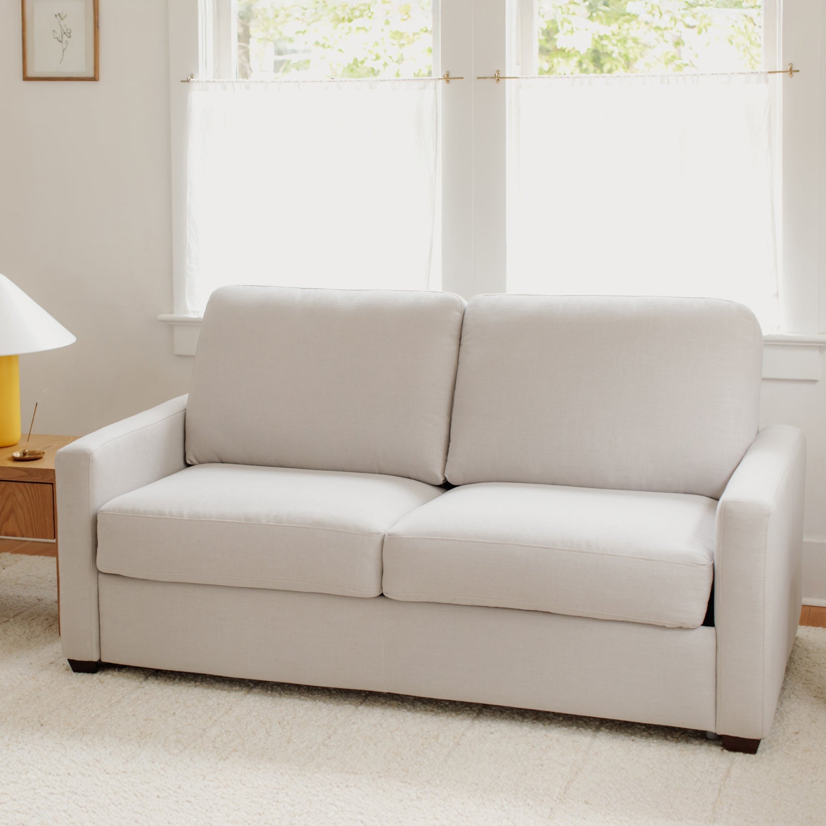 Canapé-lit pour une nuitée, grand, couleur argile