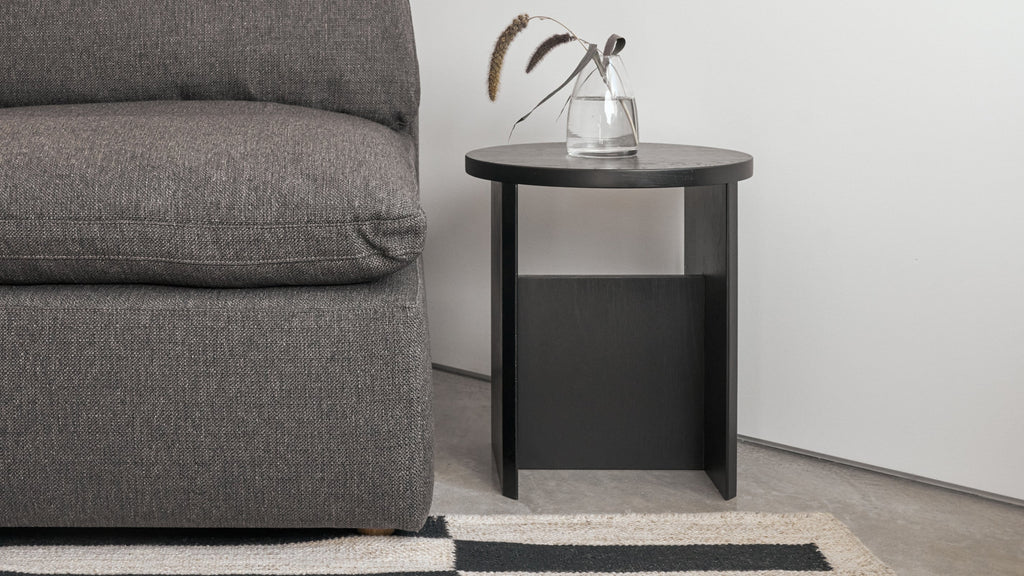 Tabouret de campagne, chêne noir