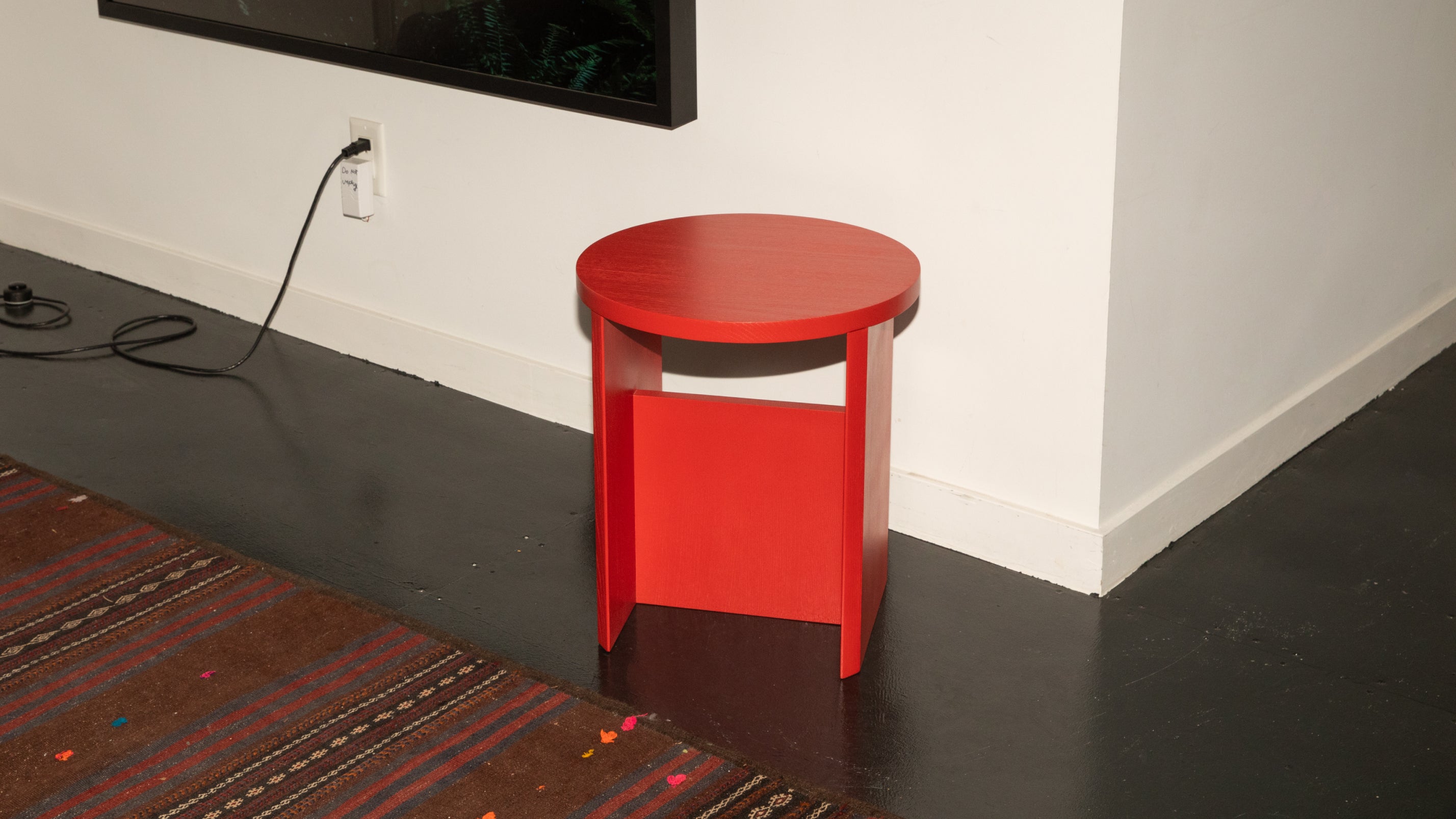 Tabouret de campagne, édition limitée, coquelicot