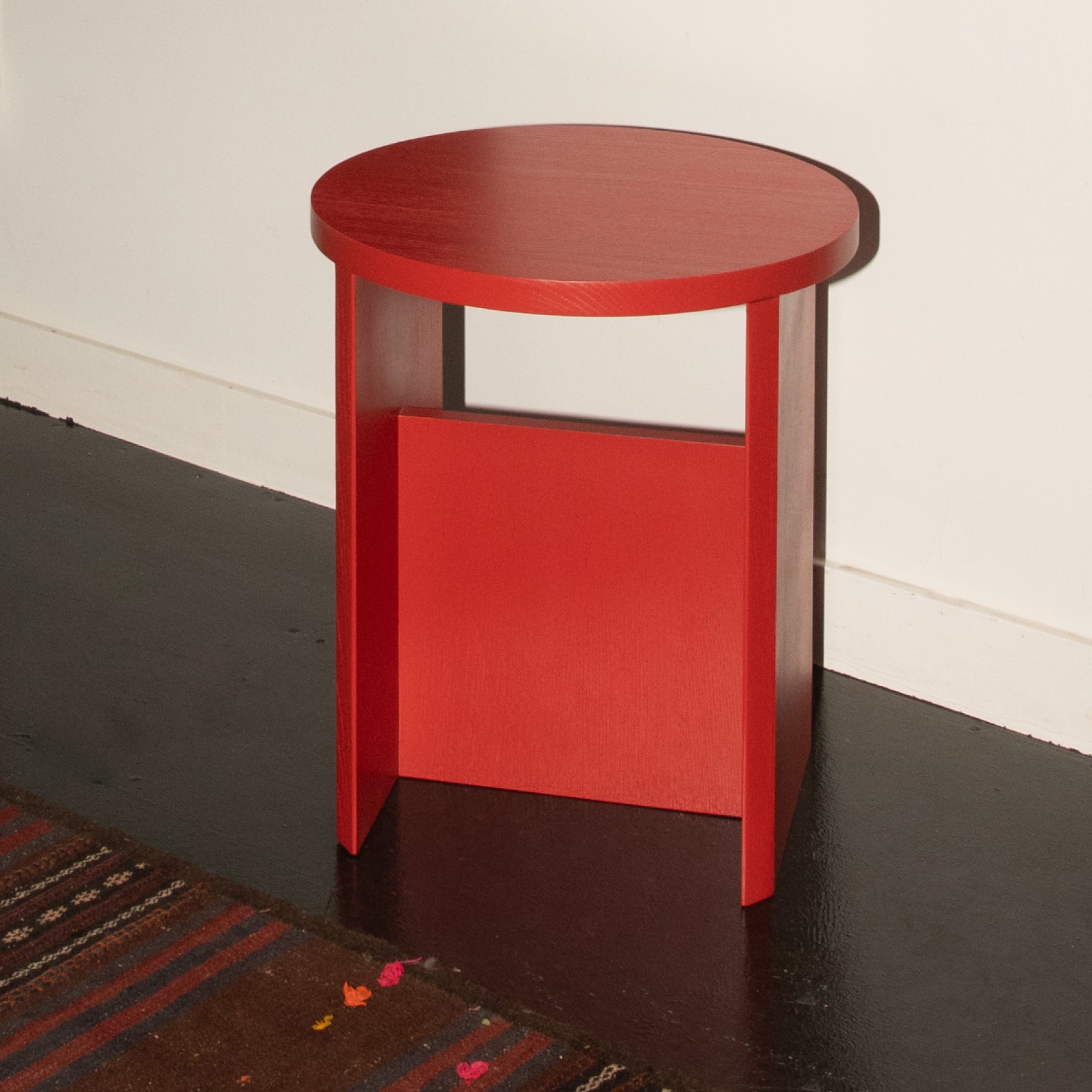 Tabouret de campagne, édition limitée, coquelicot