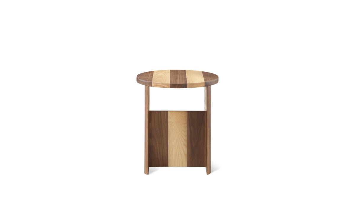 Tabouret de campagne, édition limitée, rayé