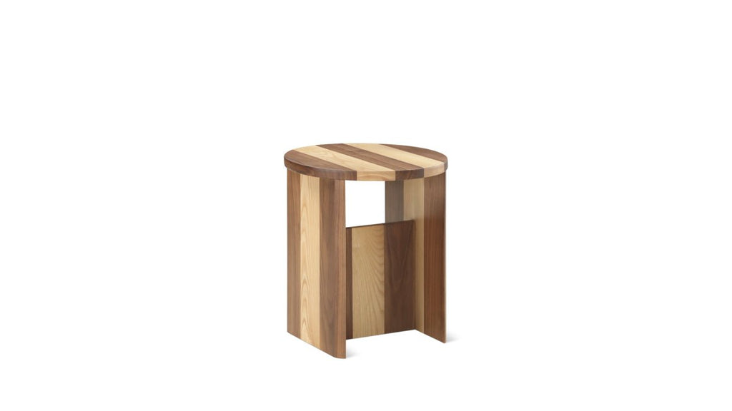 Tabouret de campagne, édition limitée, rayé
