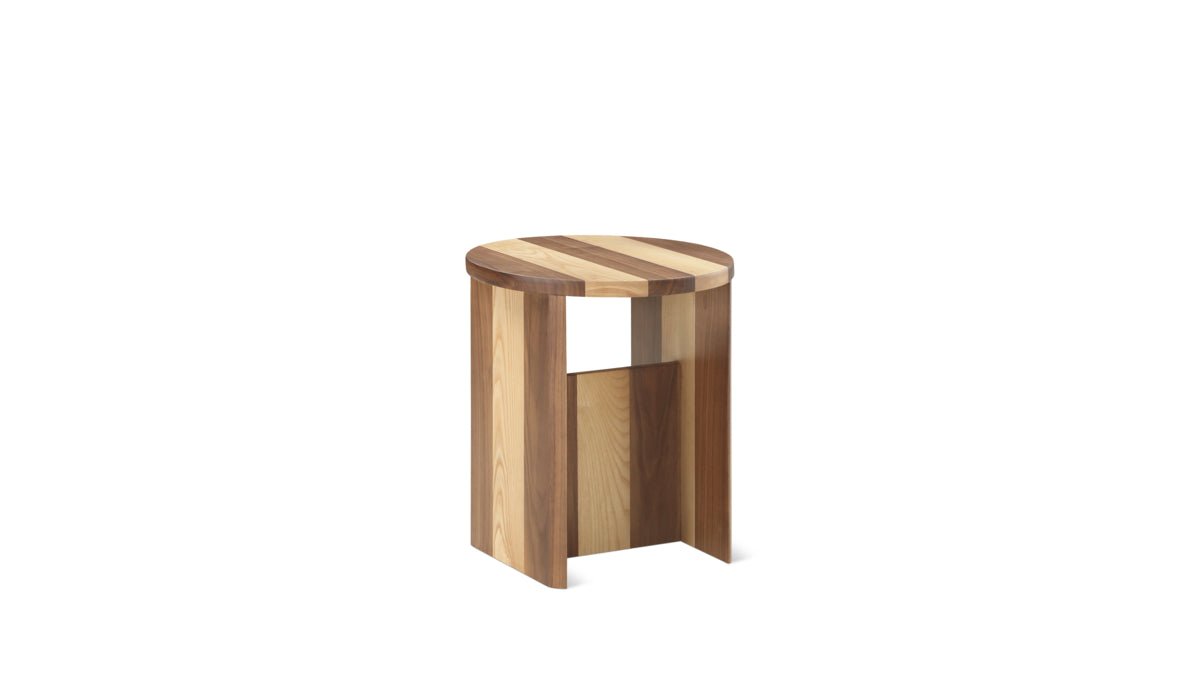 Tabouret de campagne, édition limitée, rayé