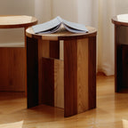 Tabouret de campagne, édition limitée, rayé