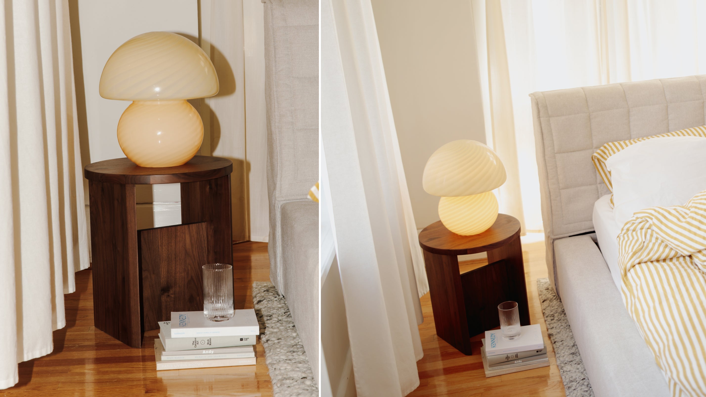 Tabouret de campagne, noyer américain