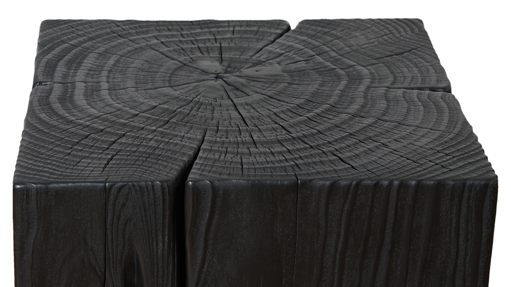 Tabouret d'Amalfi, pin brûlé