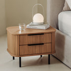 Table de chevet Easy Edge, chêne blanc