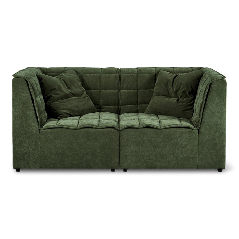 Canapé modulaire 2 pièces Quilt, couleur mousse