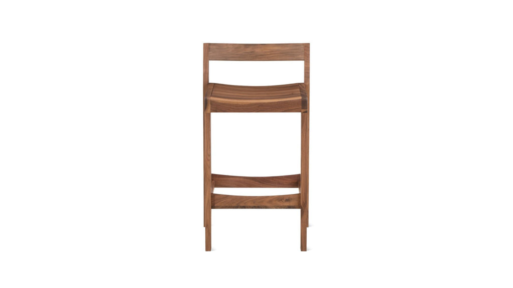 Tabouret de bar Plane, en noyer américain