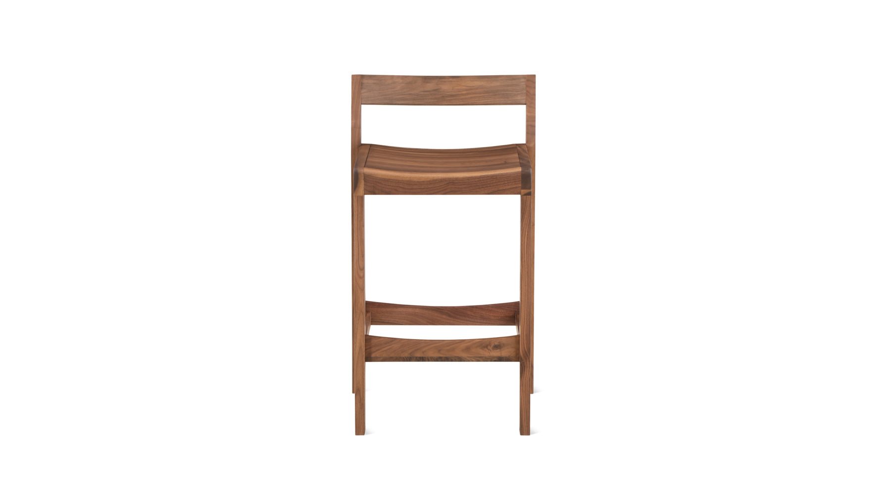 Tabouret de bar Plane, en noyer américain