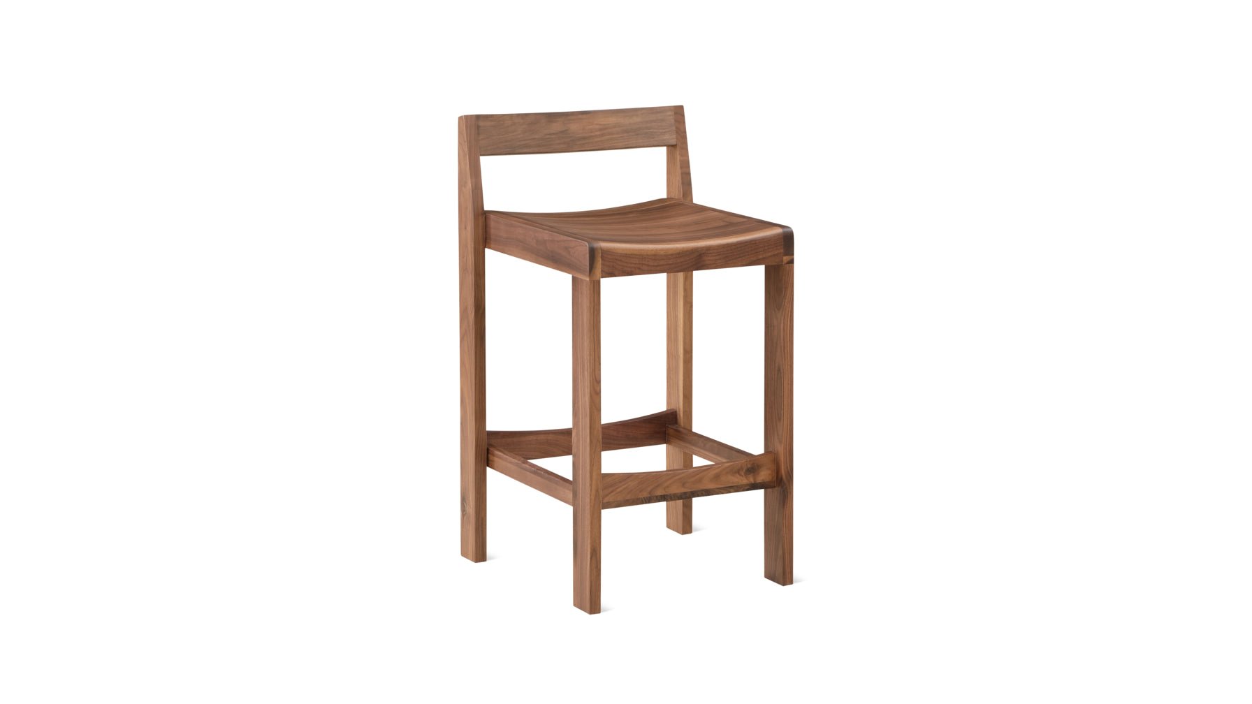 Tabouret de bar Plane, en noyer américain