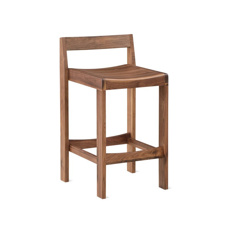 Tabouret de bar Plane, en noyer américain