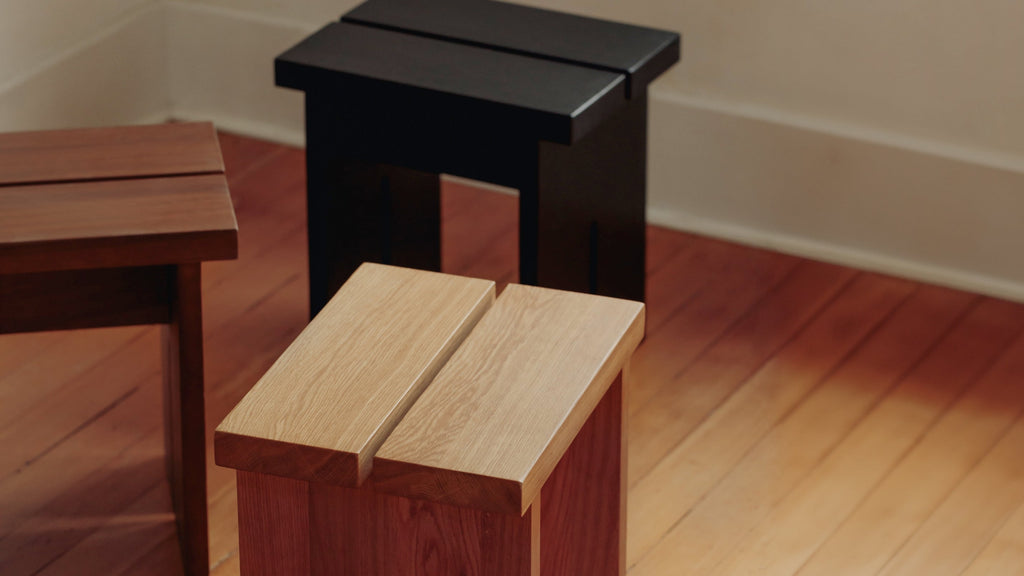 Tabouret rabot, chêne