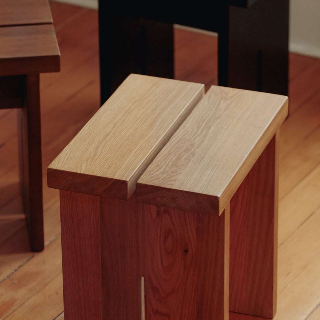 Tabouret rabot, chêne