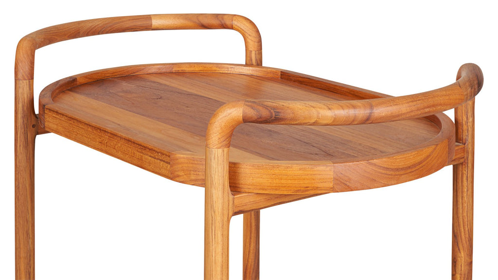 Chariot de bar Stir It Up, en teck